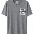 Ecko Unltd Men's V-Neck T-Shirt Grey Marled Short Sleeve Cotton Tee