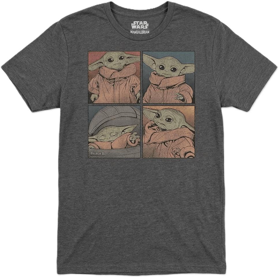 New Star Wars Grogu 4 Image Graphic Tee Mens T-Shirt Sizes L 3XL 4XL Baby Yoda