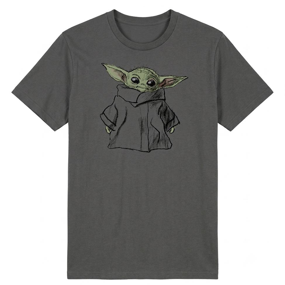 Men's Space Fantasy Inspired Cute Alien Character Graphic T-Shirt, Short Sleeve Casual Tee, Pop Culture Style Shirt Size