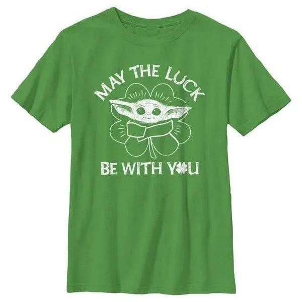 Brand New Star Wars Mandalorian Grogu May the Luck Be With You T-Shirt L XL Men