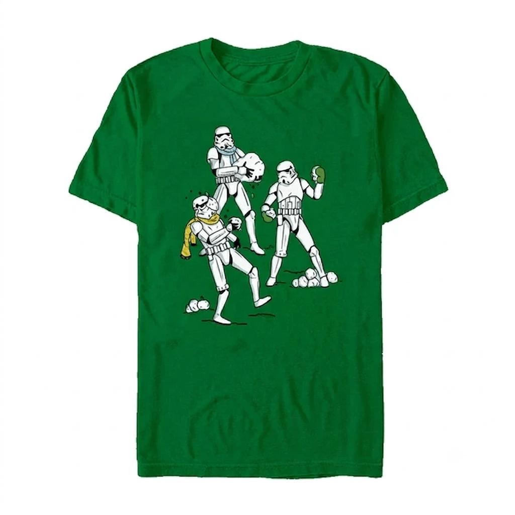 Men's Star Wars Snow Fight Stormtrooper Graphic T-Shirt, Short Sleeve Crew Neck Tee, Sizes S-2XL
