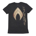 Men's Aquaman Logo Graphic T-Shirt, Charcoal Heather Short Sleeve Crew Neck Tee, Sizes S-2XL