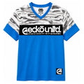 Ecko Unltd Men's V-Neck T-Shirt Atomic Blue Short Sleeve Cotton Tee
