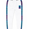 Ecko Unltd Men's Fleece Jogger Pants White Blue Drawstring Sweatpants