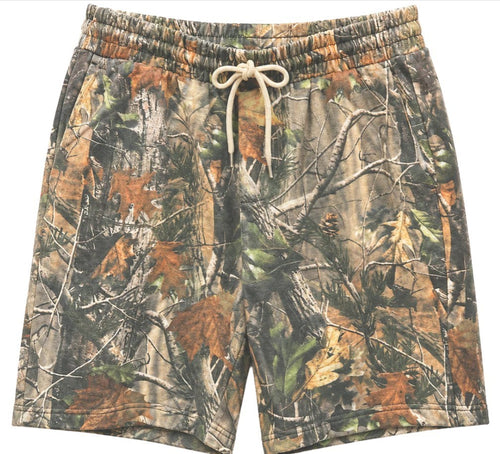 Cotton Collective Volley Shorts-Vintage Wood Camo-100% Cotton Vintage Wash S-2XL