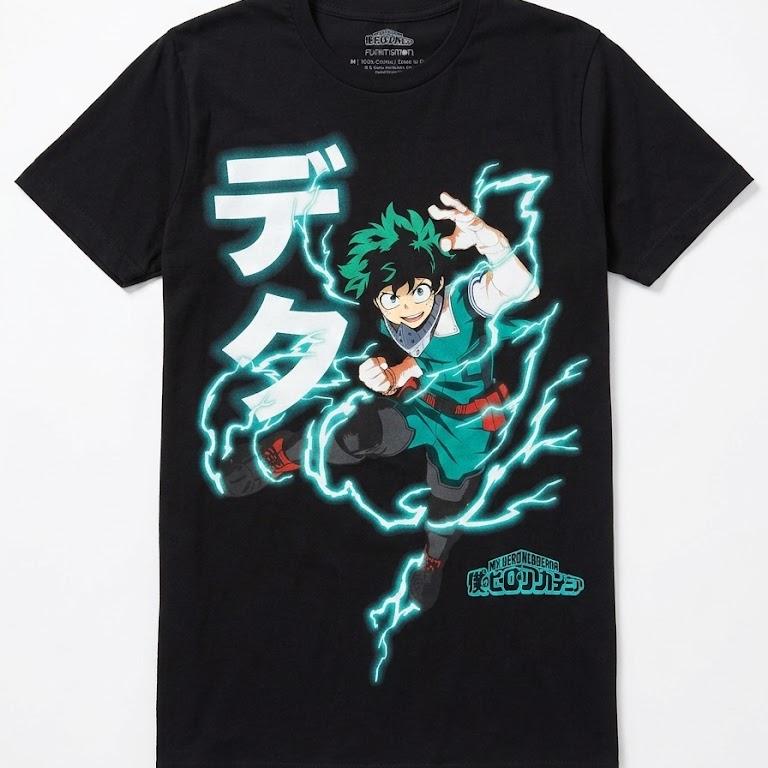 Men's Anime Inspired Hero Character Graphic T-Shirt, Black Short Sleeve Casual Tee, Pop Culture Style Shirt Size 3XL