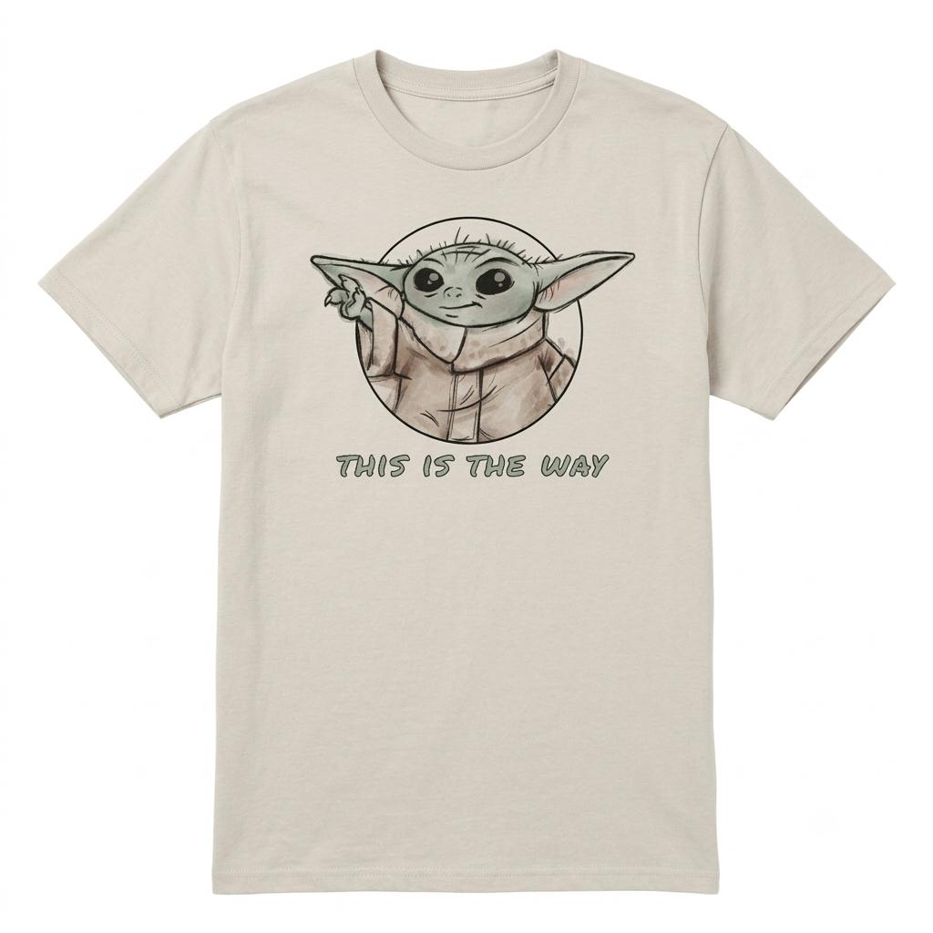 Brand New Star Wars Grogu This Is The Way Graphic Tee Mens T-Shirt Size Small