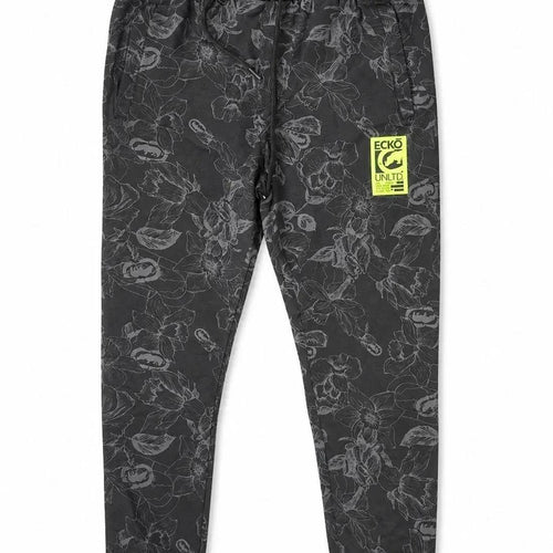Ecko Unltd Men's Fleece Jogger Pants Black Drawstring Cuffed Sweatpants